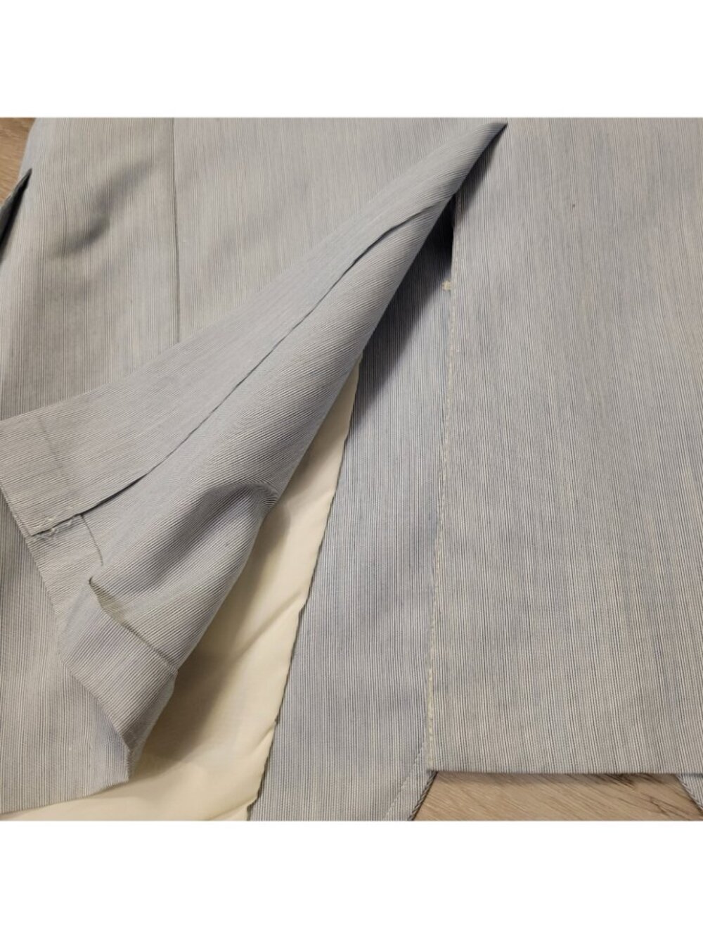 Vtg Mens Light Blue Preppy Americana Blazer Suit Jacket Old Money 2 Button READ - Picture 7 of 7